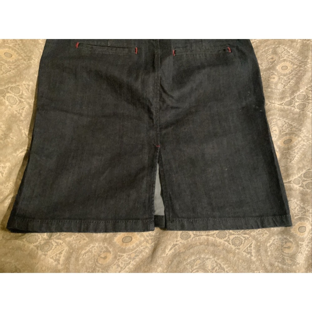 Old Navy Womens Dark Blue Stretch Denim Mini Skirt Low Waist Size 14 NWT - Picture 6 of 7